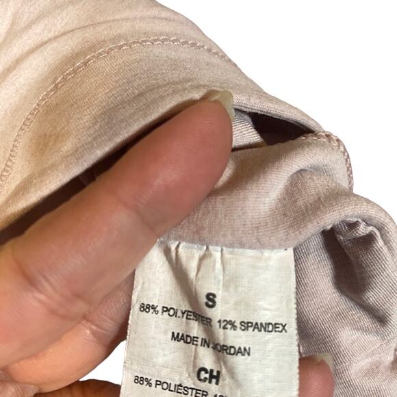 Apana Blush Pink Cowl Neck Athletic Long Sleeve Hooded Sweatshirt Women Sz S - Picture 11 of 11